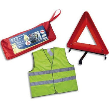 Kit securit.triangle e27 + gilet en471 jaune XL ECLATS DESTOCKAGE