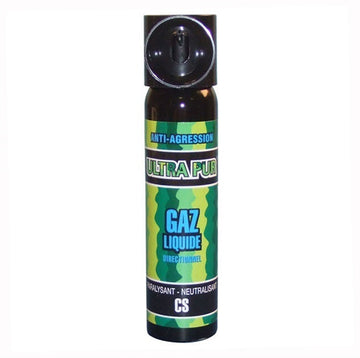 Lacrymogene securite spray cs 2% 75ml aerosol de défense police gaz paralysant bombe ECLATS DESTOCKAGE