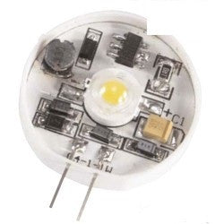 Lampe 1 led g4 picot 1w ampoule 12v 6-17v blanc chaud ø 25 x 4 mm angle 30° elev111g4 ECLATS DESTOCKAGE