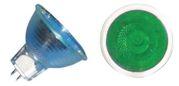 Lampe ampoule dichroique 220v 230v 50w gu5.3 jcdr mr16 vert eclairage lamp504g lumiere velleman ECLATS DESTOCKAGE