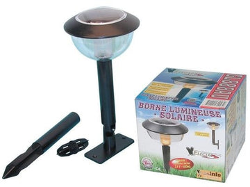Lampe borne solaire eclairage 2.4v 600ma gl888au batterie rechargeable lumiere terrain jardin ECLATS DESTOCKAGE