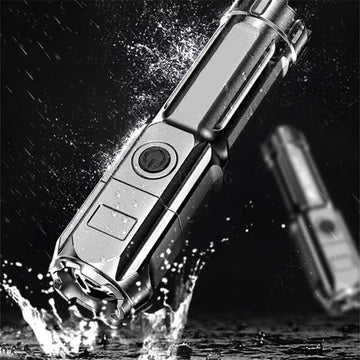 Lampe torche de poche puissante  USB rechargeable lumière LED impermeable portable ECLATS DESTOCKAGE