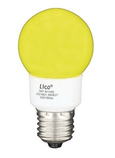 Lampe e27 1.3w led globe ampoule couleur jaune 220v 230v 240v 1w 1.1w 1.2w eclairage lumiere ECLATS DESTOCKAGE