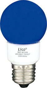 Lampe e27 a led 1.3w globe couleur bleu 220v 230v 240v 1w 1.1w 1.2w lampl60b eclairage lumiere ECLATS DESTOCKAGE