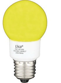 Lampe e27 led 1.3w globe ampoule couleur jaune 220v 230v 240v 1w 1.1w 1.2w eclairage lumiere ECLATS DESTOCKAGE