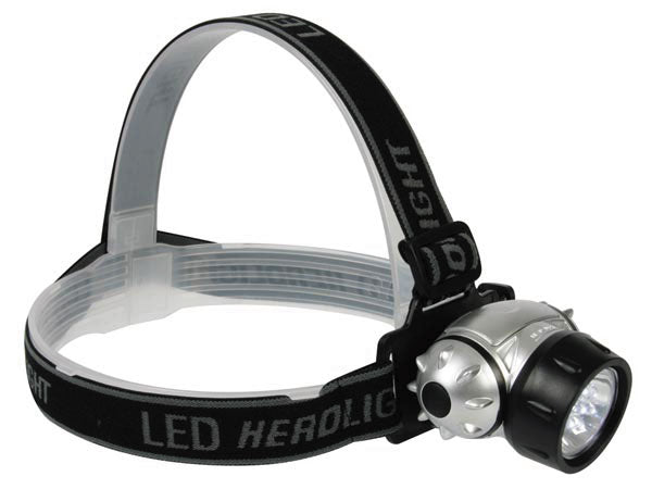 Lampe frontale 7 led blanche ultralumineuse eclairage lumiere zllhl9 ehl12 bandeau camping chasse ECLATS DESTOCKAGE
