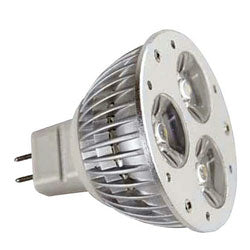 Lampe led mr16 culot gu5.3 ø 50 x 53 mm 6-17vacdc blanc froid 3x1w 160 lumen 5400k  elev532bf-10 ECLATS DESTOCKAGE
