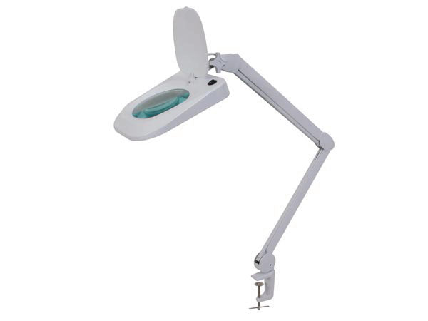 Lampe loupe 5 dioptries 6w 64 leds blanc vtllamp1w eclairage lumiere fixation etau ECLATS DESTOCKAGE