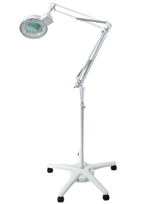 Lampe loupe 8 dioptries 22w + pieds pour cabinet esthétique eclairage fluorescent 220v ECLATS DESTOCKAGE