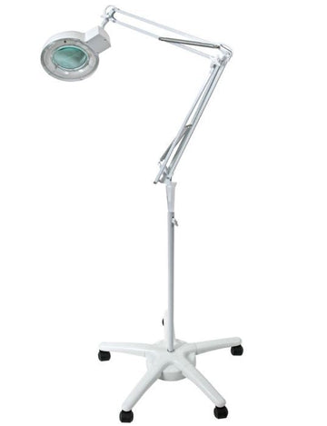 Lampe loupe 8 dioptries 22w + pieds pour cabinet esthétique eclairage fluorescent 220v ECLATS DESTOCKAGE