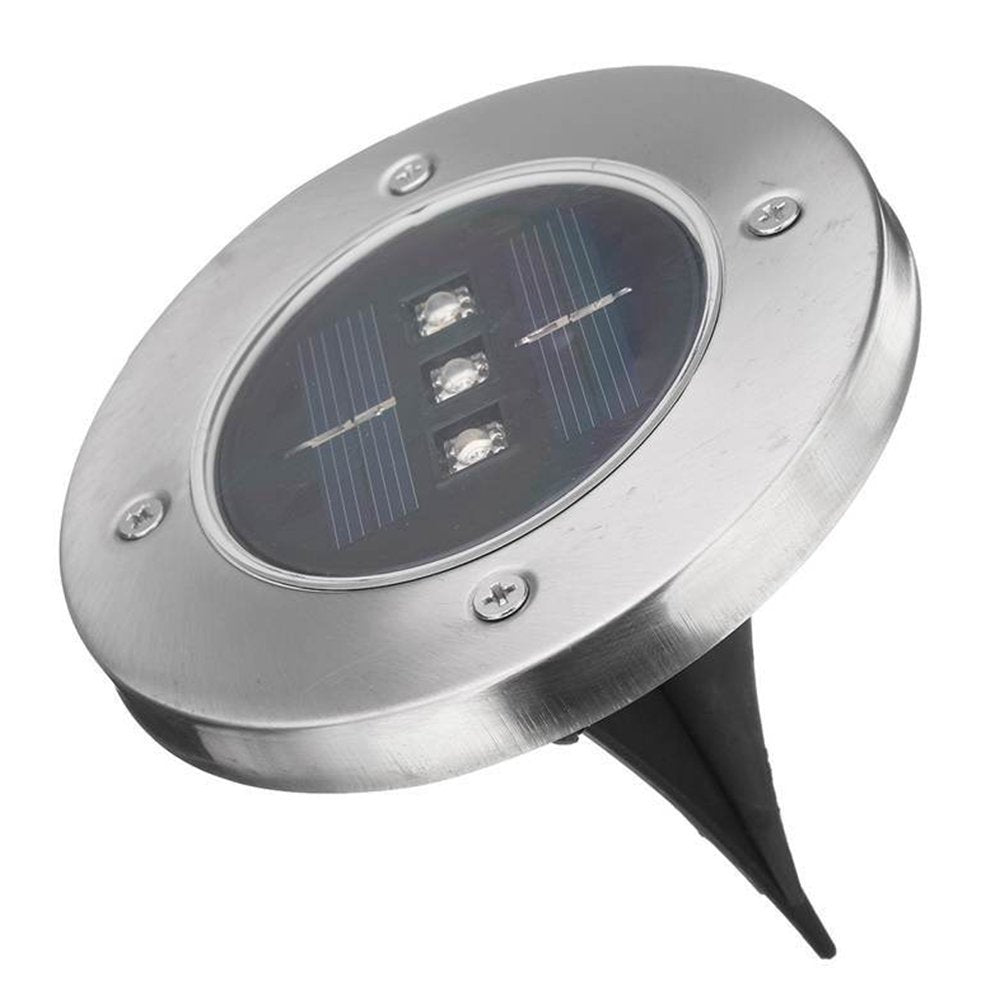 Lampe Solaire au Sol leu Projecteur 3LEDs Solaire Etanche Spot Enterré Entrée Couloir Patio - ECLATS DESTOCKAGE