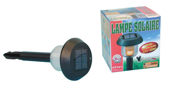 Lampe solaire eclairage 8h 3v 600ma gl775bq batterie rechargeable lumiere terrain jardin piscine ECLATS DESTOCKAGE