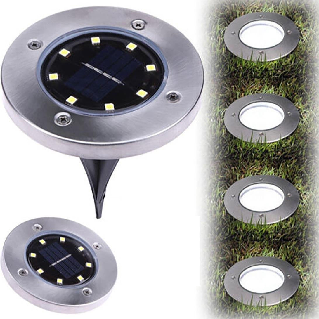 Lampe solaire enterrée 8 led Projecteur de jardin etanche pelouse chemin patio parc balcon - ECLATS DESTOCKAGE