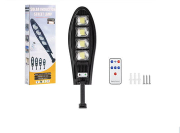 Lampe solaire Extérieur Etanche 168LED IP65 + batterie + radar capteur Applique Murale Telecommande ECLATS DESTOCKAGE