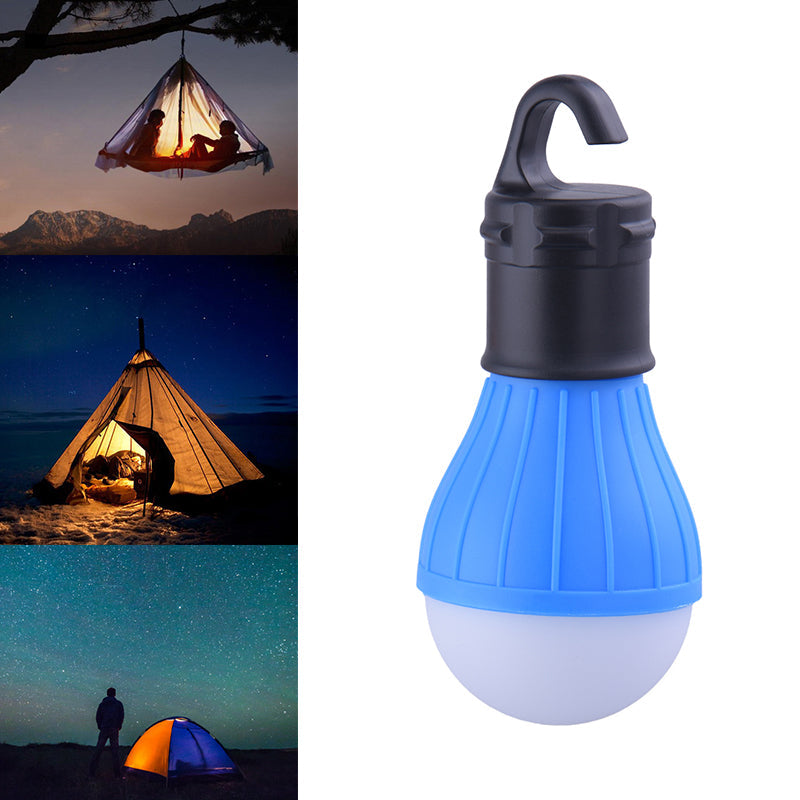 Lampe torche ampoule eclairage 3 led portative tente de camping baladeuse pile avec crochet ECLATS DESTOCKAGE