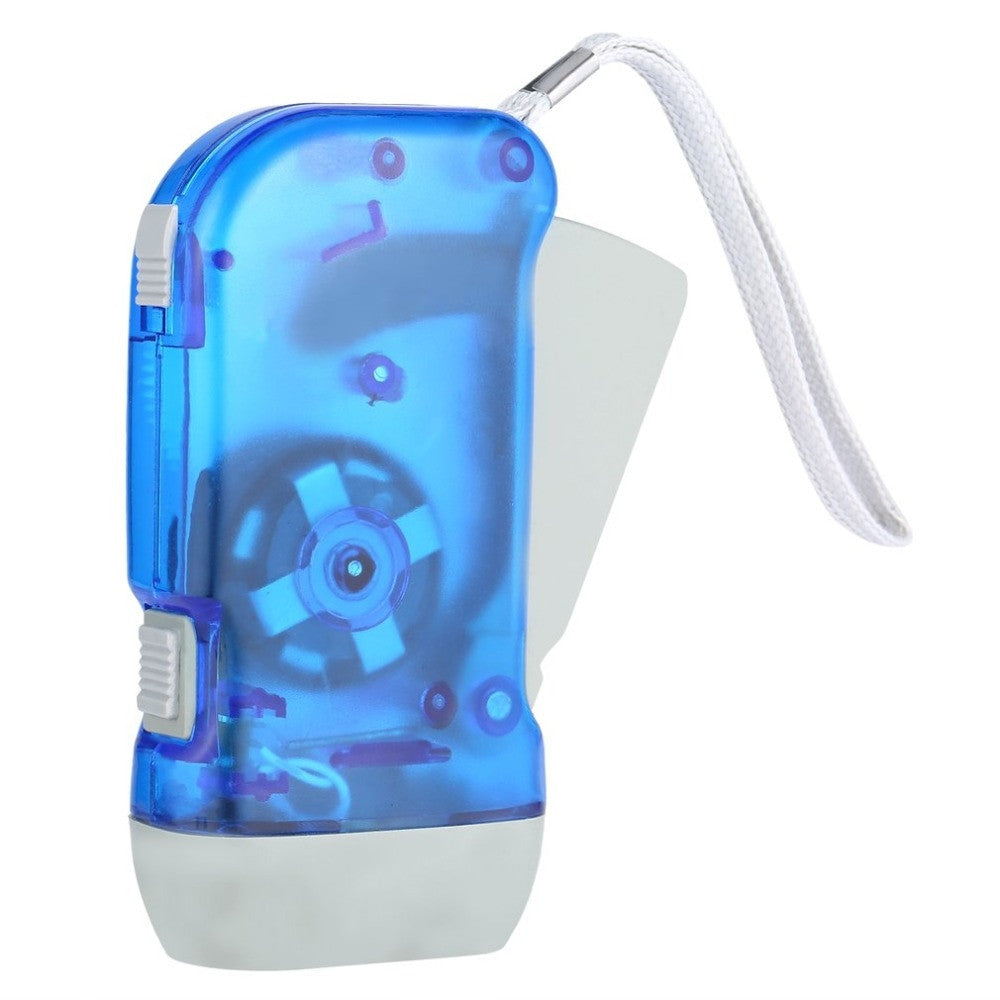 Lampe torche dynamo compacte 3 led lumiere eclairage manivelle chargeur zl388/10 pile lithium ECLATS DESTOCKAGE