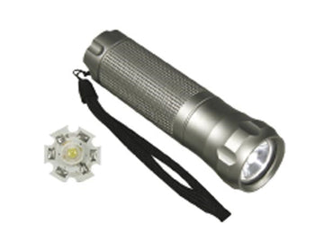 Lampe torche led 1w coffre alu metal eclairage puissant lzll113/1w zll501 boîtier aluminium ECLATS DESTOCKAGE