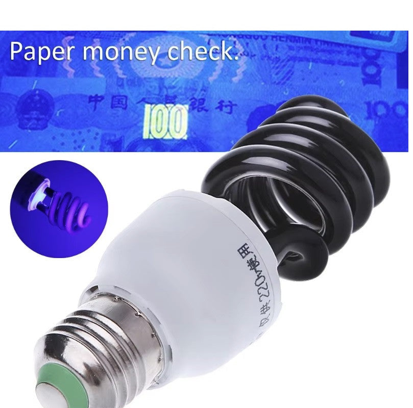 Lampe uv 15w 20w e27 fluocompacte ampoule lumiere noire spirale t3 220v 230v 240v ultraviolet ECLATS DESTOCKAGE