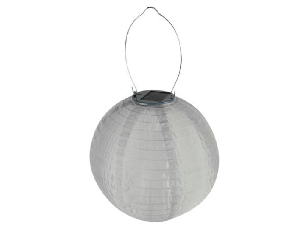 Lanterne de jardin solaire lampion blanc Ø 25cm Résistant aux intempéries Éclairage terrasse CSOL01 ECLATS DESTOCKAGE