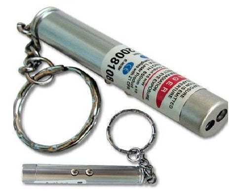 Laser pointeur 2 en 1 de poche faisceaux rouge torche lumiere blanche lazer150m porte cle ECLATS DESTOCKAGE