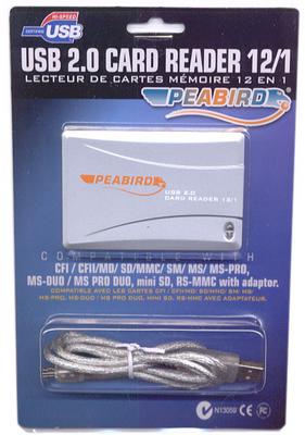 Lecteur de carte memoire compact flash sd mmc sm ms ms pro md duo mini sd cfi lecture usb pcusb8 ECLATS DESTOCKAGE