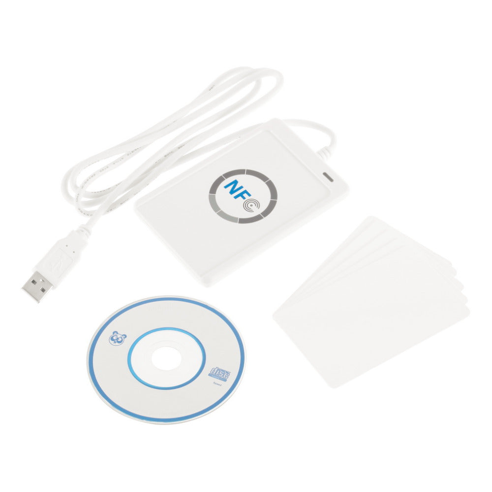 Lecteur enregistreur graveur Rfid Nfc acr122u encodeur pour badges cartes a puces 13.56 MHz SmartCard sans contact USB - ECLATS DESTOCKAGE