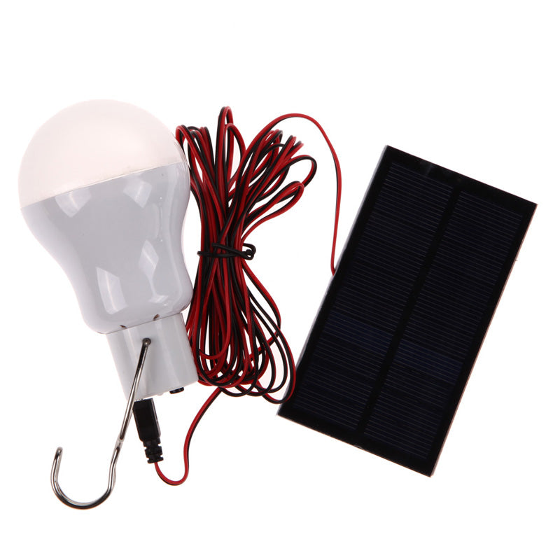 Led eclairage rechargeable 5v usb + panneau solaire 5v 0,8 W pour randonnée Camping tente de pêche ECLATS DESTOCKAGE