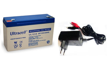 Lot 1 batterie 6v 12ah + 1 chargeur accu 220v 6v 7.2v 1a ECLATS DESTOCKAGE