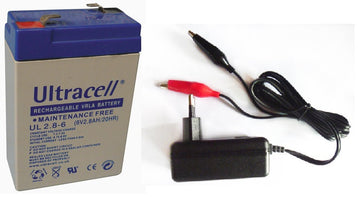 Lot 1 batterie 6v 2ah + 1 chargeur accu 220v 6v 7.2v 1a ECLATS DESTOCKAGE
