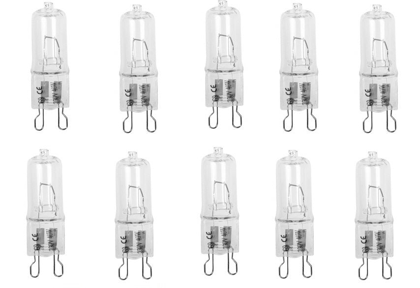 Lot 10 ampoules halogene g9 28w 40w 220v 230v 240v claire lumiere eclairage lampe economie energie ECLATS DESTOCKAGE