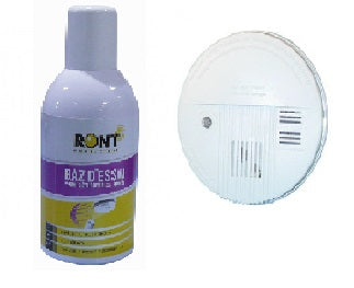 Lot de 1 aérosol essai et test manuel + 1 détecteur de fumée en 14604 ECLATS DESTOCKAGE