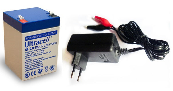 Lot de 1 batterie 12v 2.8ah + 1 chargeur 220v 12v 13.8v ECLATS DESTOCKAGE