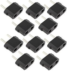 Lot de 10 adaptateurs voyage chine japon canada prise secteur us vers fiche euro convertisseur - ECLATS DESTOCKAGE