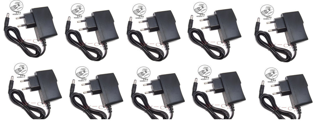 Lot de 10 Alimentation ac dc 110v 220v vers 12v adaptateur 1a 0.5a 0.8a 0.7a 0.9a - ECLATS DESTOCKAGE