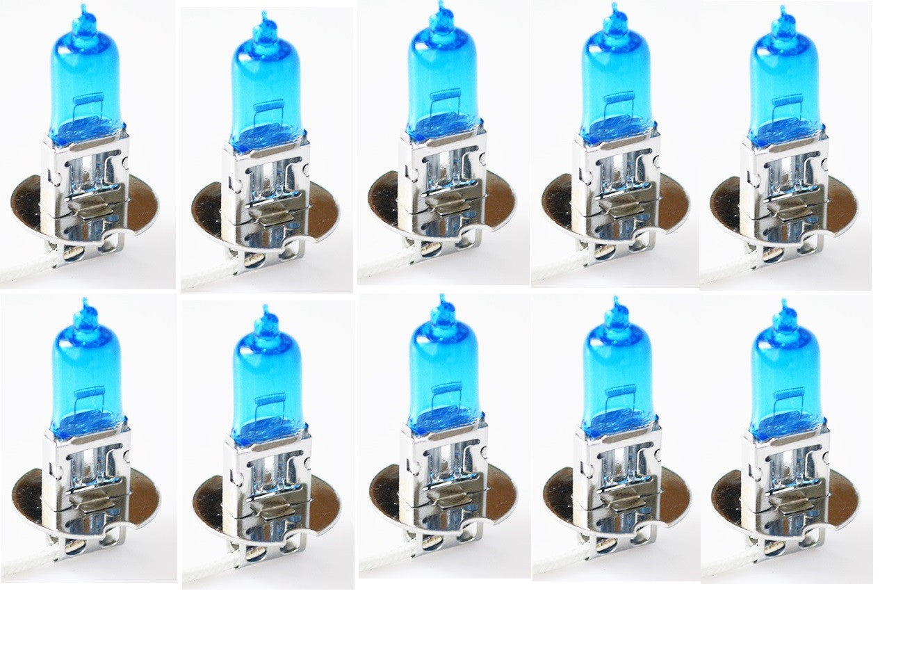 Lot de 10 Ampoule 12v 55w H3 pk22s Quartz Verre phare de voiture Ampoule Super White ECLATS DESTOCKAGE