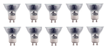 Lot de 10 ampoules gu10 50w 220v spot eclairage lumiere lhalgu1050 ECLATS DESTOCKAGE