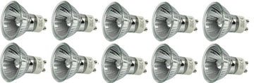Lot de 10 ampoules gu10 halogène à économie d énergie 40w (50w) ECLATS DESTOCKAGE