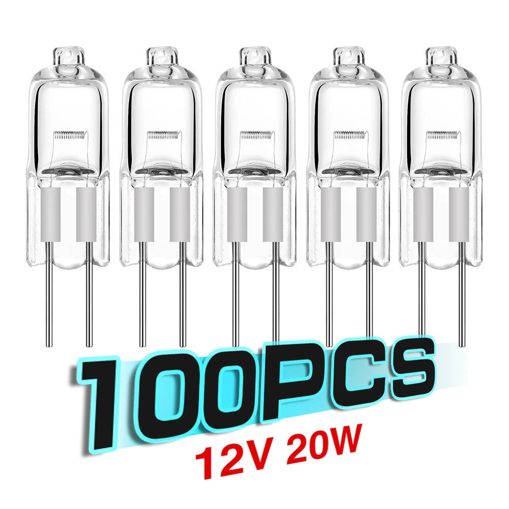 Lot de 100 ampoules halogènes g4 20 w 12 v long life lamp ECLATS DESTOCKAGE