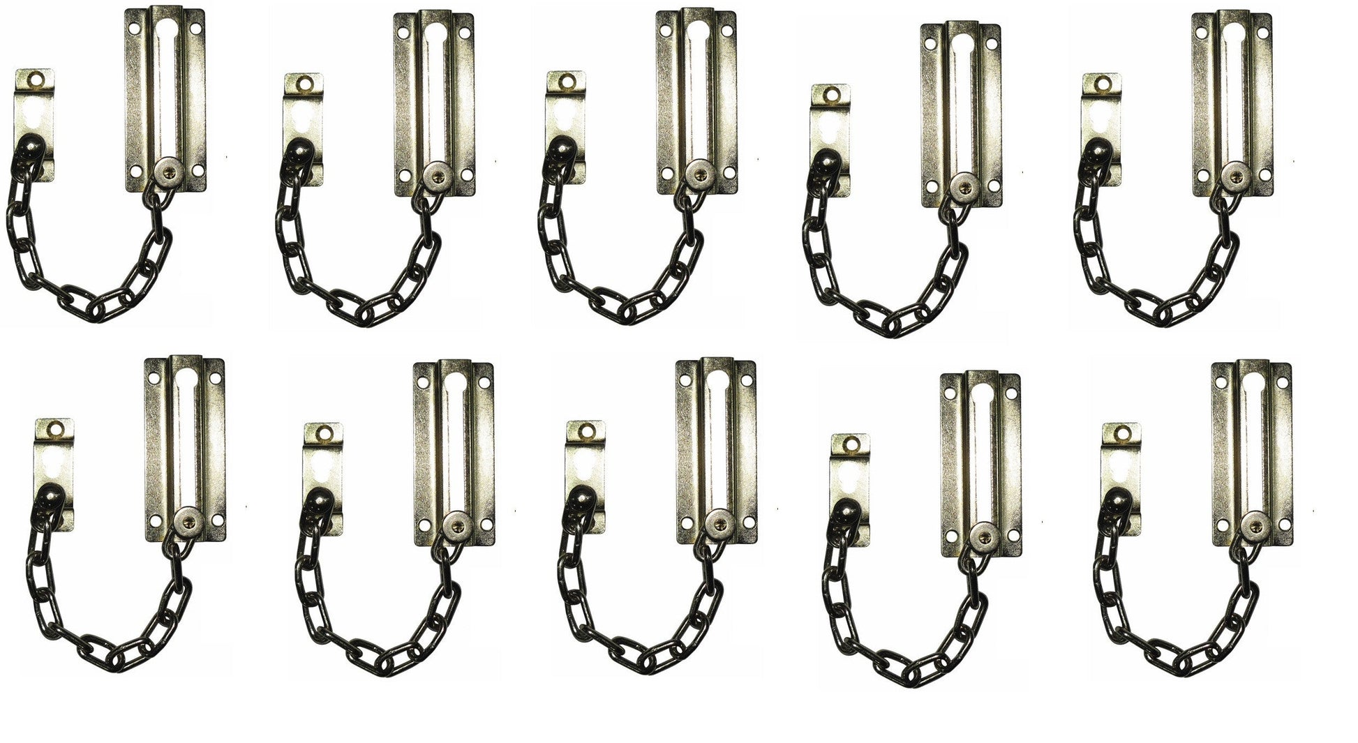 Lot de 10 chainettes de surete doree entrebailleur de porte chaine de securite appartement ECLATS DESTOCKAGE