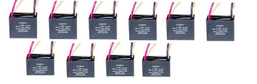 Lot de 10 Condensateurs cbb61 3uf 450v 3mf 3 mf micro farad 50/60hz condo demarrage moteur - ECLATS DESTOCKAGE