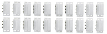 Lot de 20 Contacteur detecteur magnetique ouverture alarme contact no nf saillie ivoire capteur ECLATS DESTOCKAGE