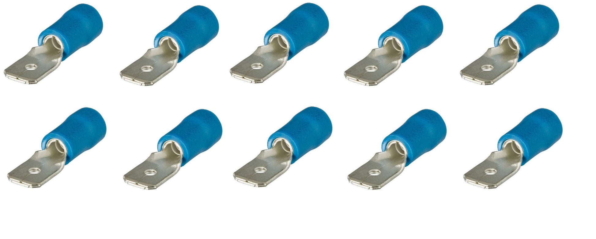 Lot de 10 cosses femelles faston bleu 6.3x0.8mm cosse faston 6.35mm ECLATS DESTOCKAGE