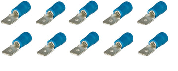 Lot de 10 cosses femelles faston bleu 6.3x0.8mm cosse faston 6.35mm ECLATS DESTOCKAGE