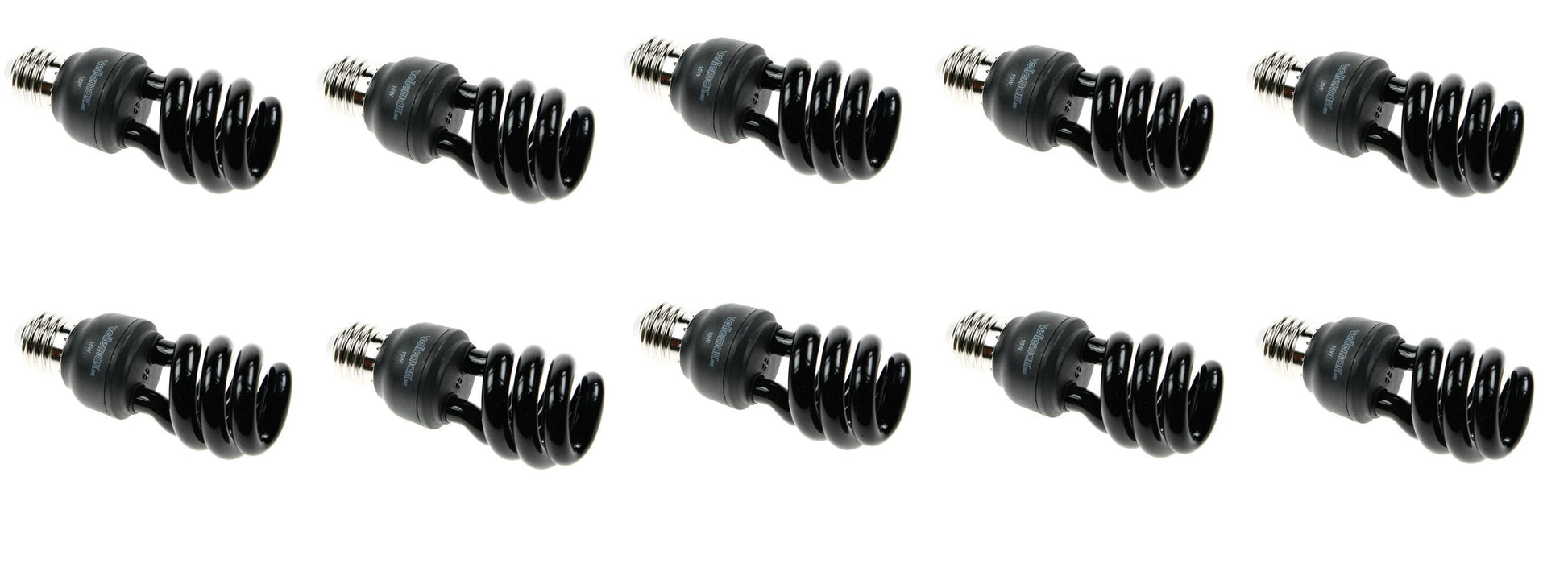 Lot de 10 lampes uv ampoule fluocompacte lumiere noire spirale e27 20w 220v 230v 240v ultraviolet ECLATS DESTOCKAGE