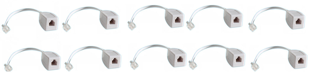 Lot de 10 parafoudres telephonique 1 ligne rj11 tel fax/modem compatible rj12 parasurtenseur ECLATS DESTOCKAGE
