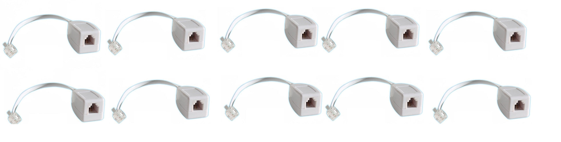 Lot de 10 parafoudres telephonique 1 ligne rj11 tel fax/modem compatible rj12 parasurtenseur ECLATS DESTOCKAGE