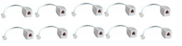 Lot de 10 parafoudres telephonique 1 ligne rj11 tel fax/modem compatible rj12 parasurtenseur ECLATS DESTOCKAGE