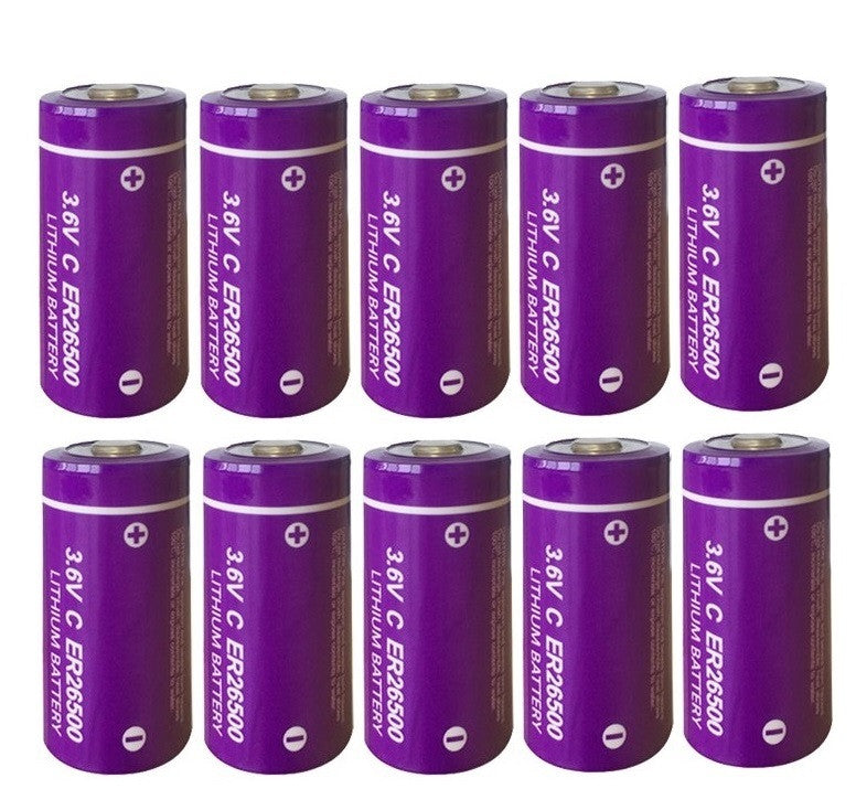 Lot de 10 Pile lithium 3.6v 9000mAh 9ah 26500 ls26500 taille c r14 lsa8500 sl770 lsh14 LiSOCL2 ECLATS DESTOCKAGE
