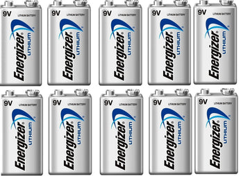 Lot de 10 piles 9v lithium energizer l522 750mah em9v 6f22 6lf22 am6 6lr61 1604a a9v 522 ECLATS DESTOCKAGE