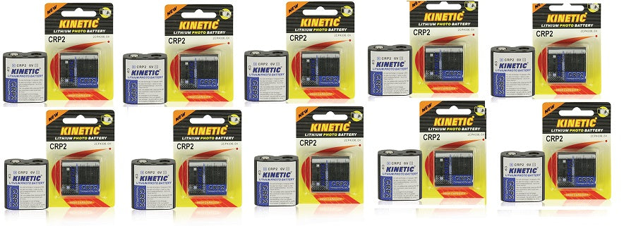Lot de 10 Piles lithium photo battery crp2 6v 1.3a noir 36mm ECLATS DESTOCKAGE